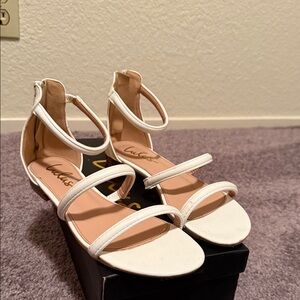 Lulus White Strappy Sandals